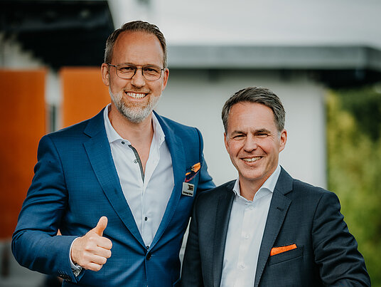 | © Gina Kühn - Vertelln Christoph Birkel, Aufsichtsratsvorsitzender, Dr. Olaf Krüger, Vorstand